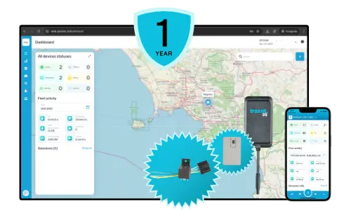 Trazet Platform & Managed IoT Connectivity for 1 year + GPS with Engine Immobilizer for Sri Lanka