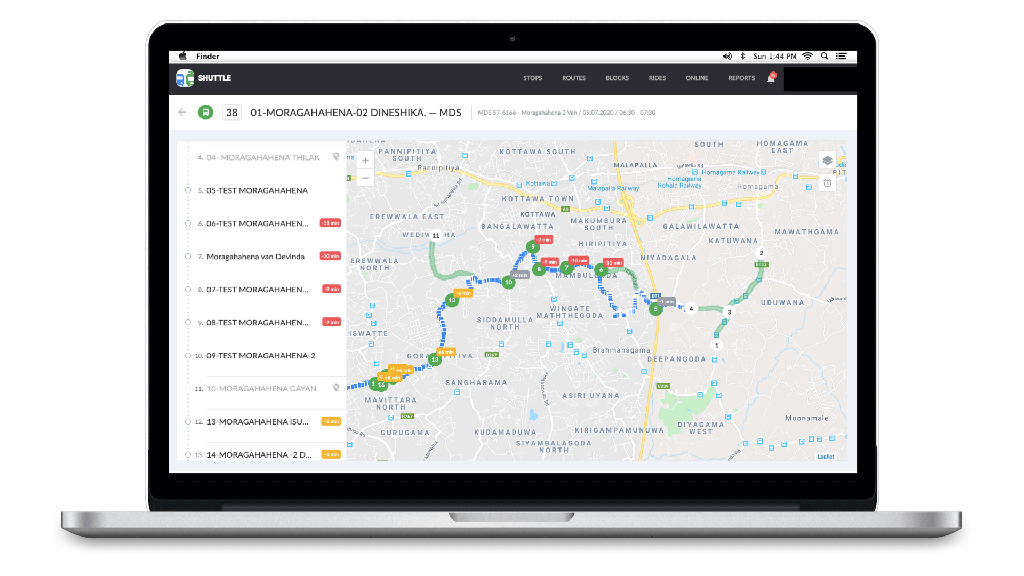 SHUTTLE platform for passenger transport management