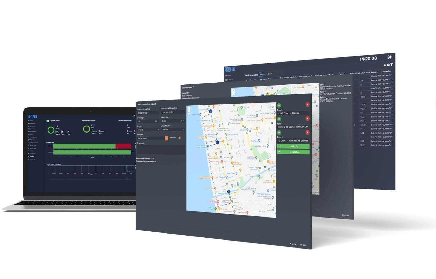Employee Transport Management Solution Web Interface